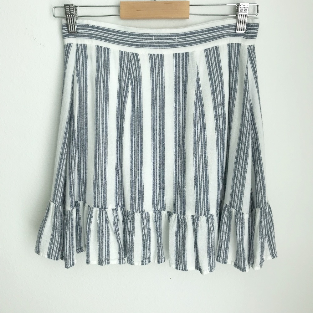 Rails Ruby Stanton Striped Wrap Front Ruffle Mini… - image 2